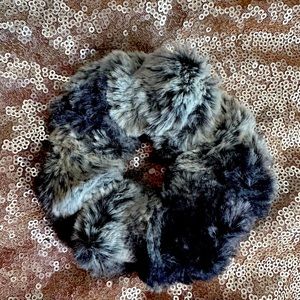Minky Hair Scrunchie Wild Rabbit Handmade